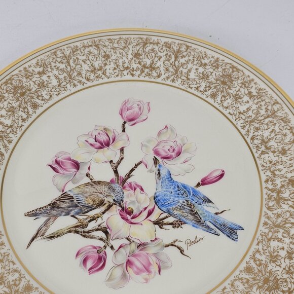 Lenox 1972 Mountain Bluebird Limited Edition Plate By Edward Marshall Boehm - Picture 6 of 8